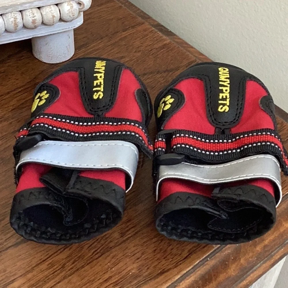 Red and Black Dog Boots